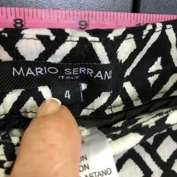 Mario Serrani Tummy Control Shorts, black white pattern - 4 - Picture 3 of 7